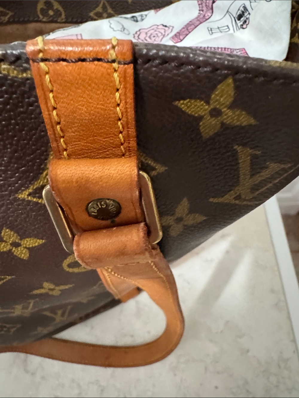 Louis Vuitton Monogram shopper Tote with Vachetta Leather Straps with COA - Picture 10 of 16